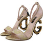 Chic Pink Brocade Keira Sandals