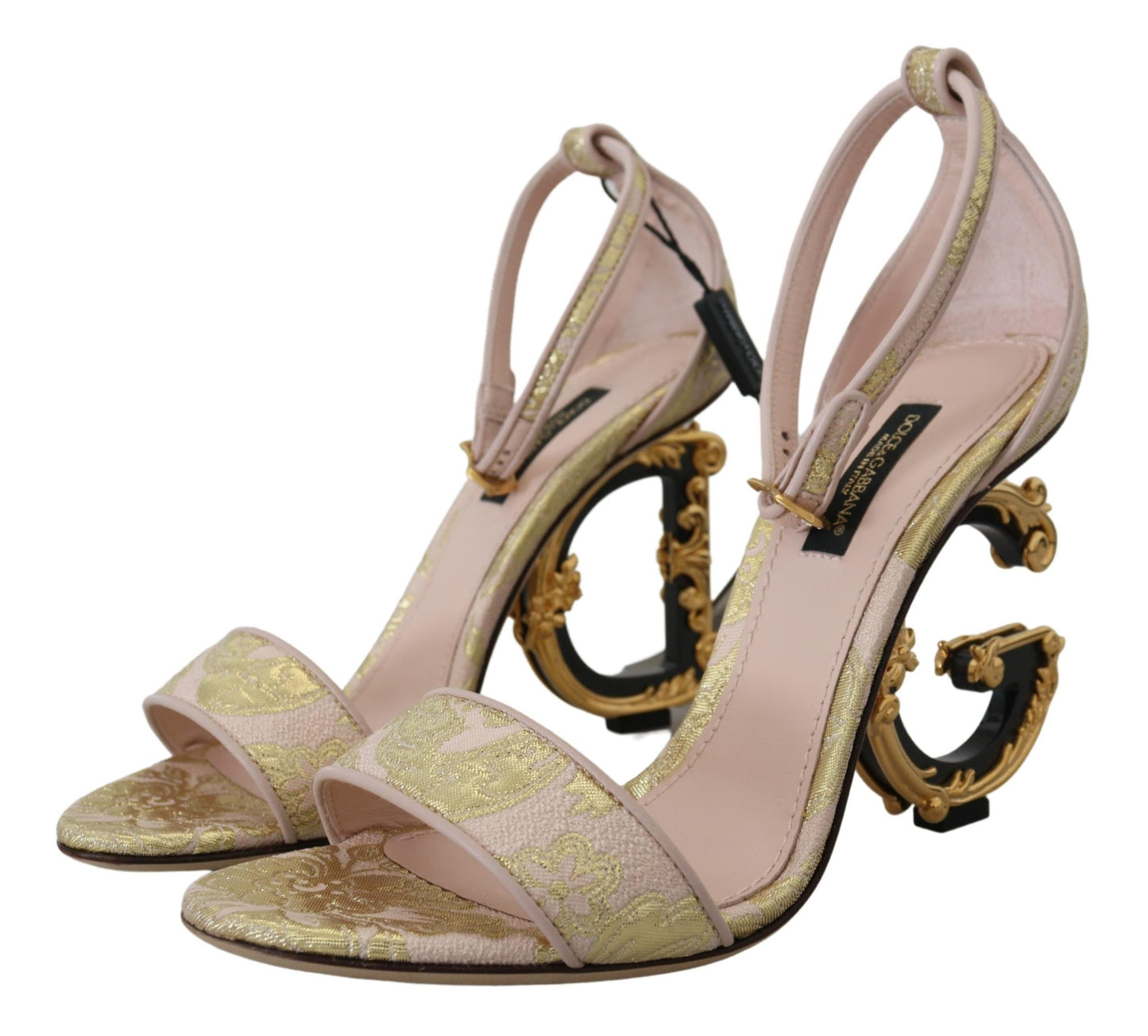 Chic Pink Brocade Keira Sandals