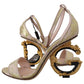 Chic Pink Brocade Keira Sandals