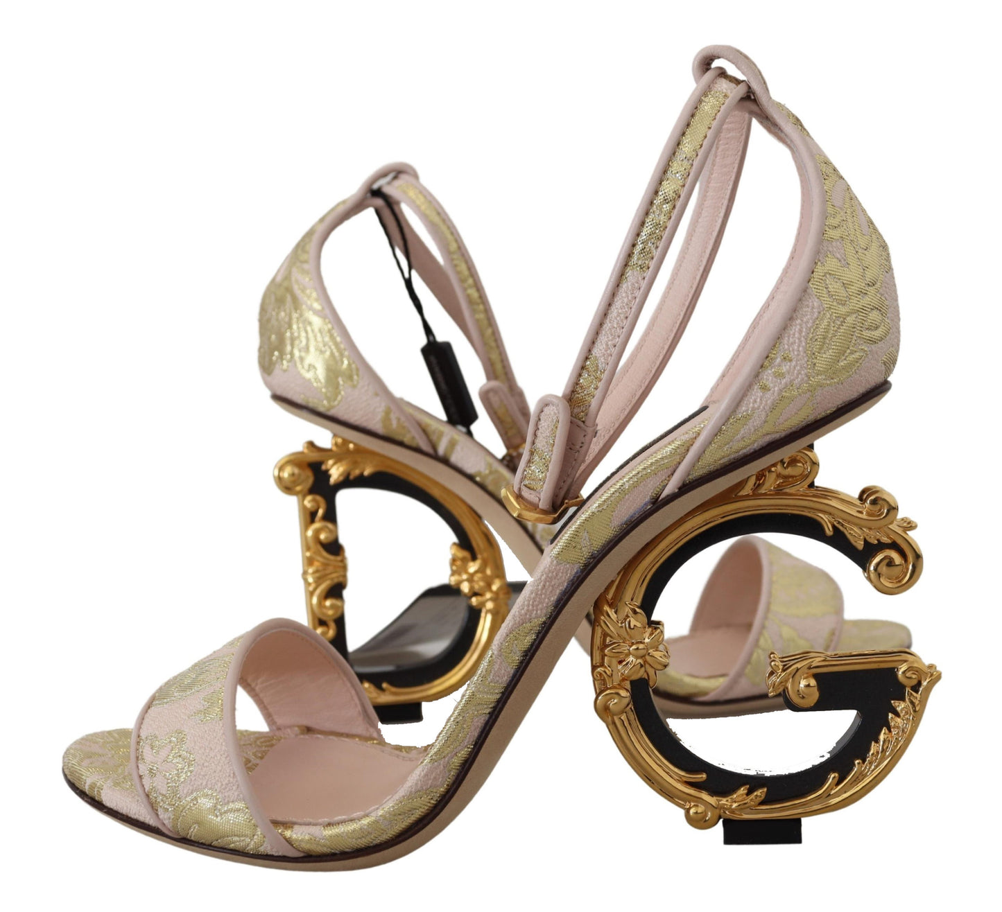 Chic Pink Brocade Keira Sandals