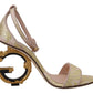 Chic Pink Brocade Keira Sandals