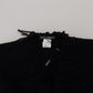 Black Long Sleeves Fringe Coat Alpaca Jacket