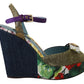 Multicolor Ankle Strap Wedge Sandals