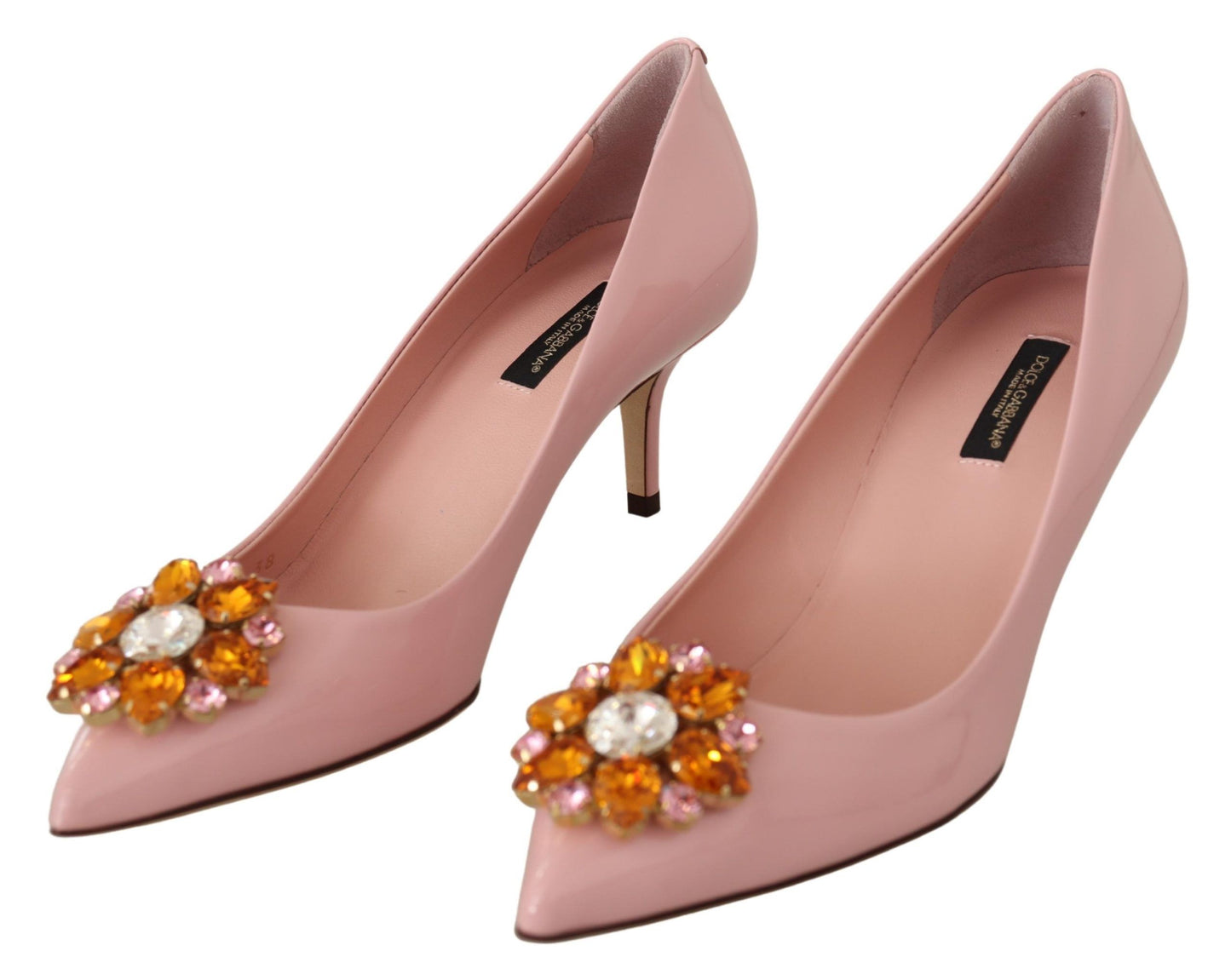 Elegant Pink Crystal Pumps