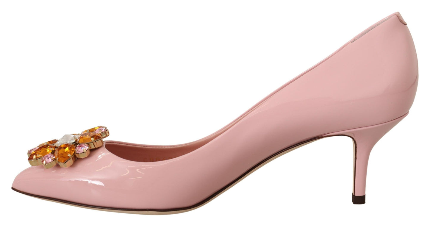 Elegant Pink Crystal Pumps