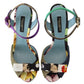 Multicolor Ankle Strap Wedge Sandals