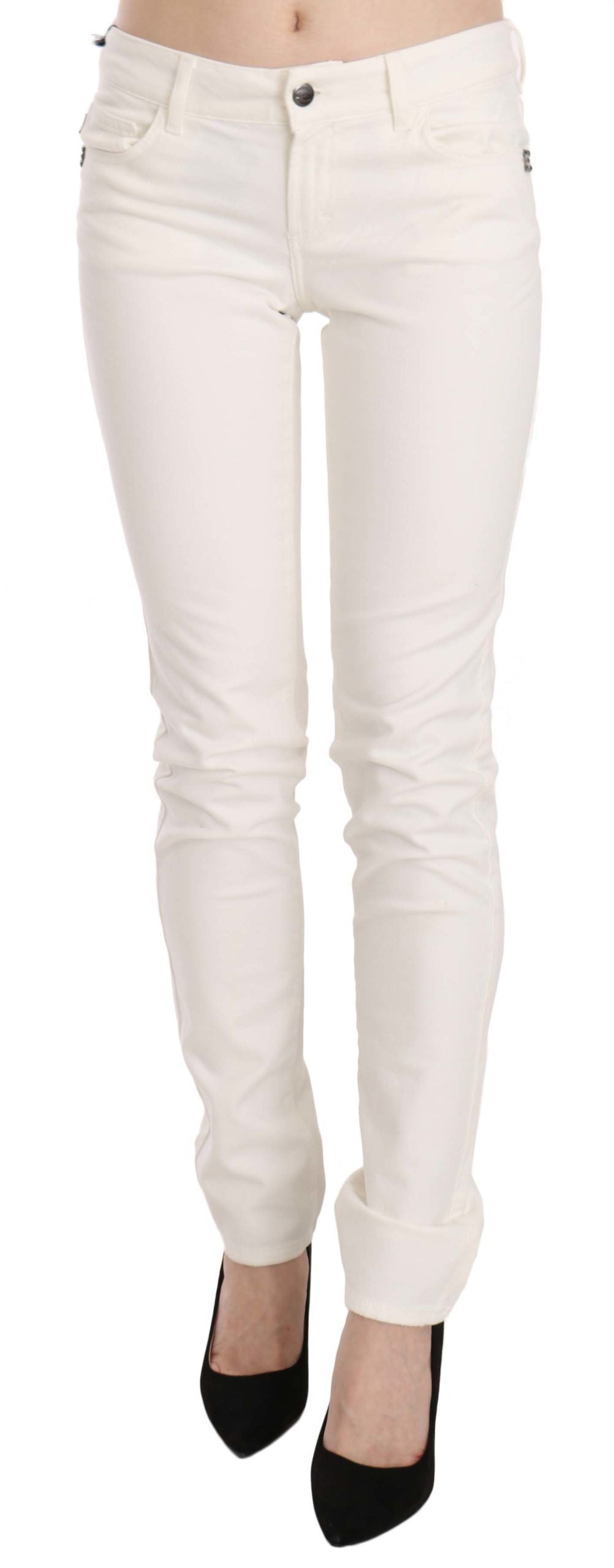 Chic White Skinny Denim Pants