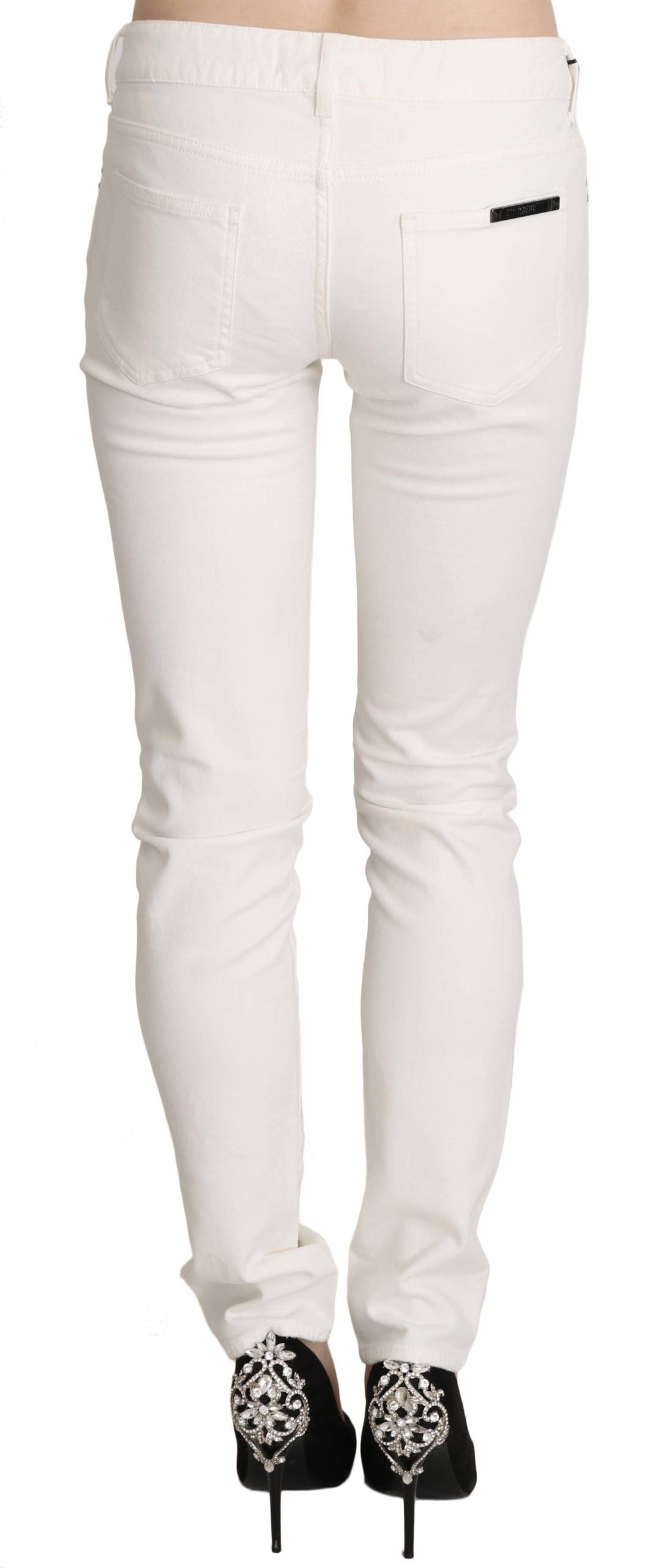 Chic White Skinny Denim Pants