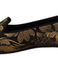 Elegant Leather Heart Embellished Flats