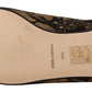 Elegant Leather Heart Embellished Flats