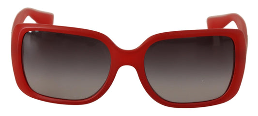 Elegant Rectangular Men's Red Sunglasses