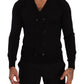 Black Cashmere Button Down Cardigan Sweater
