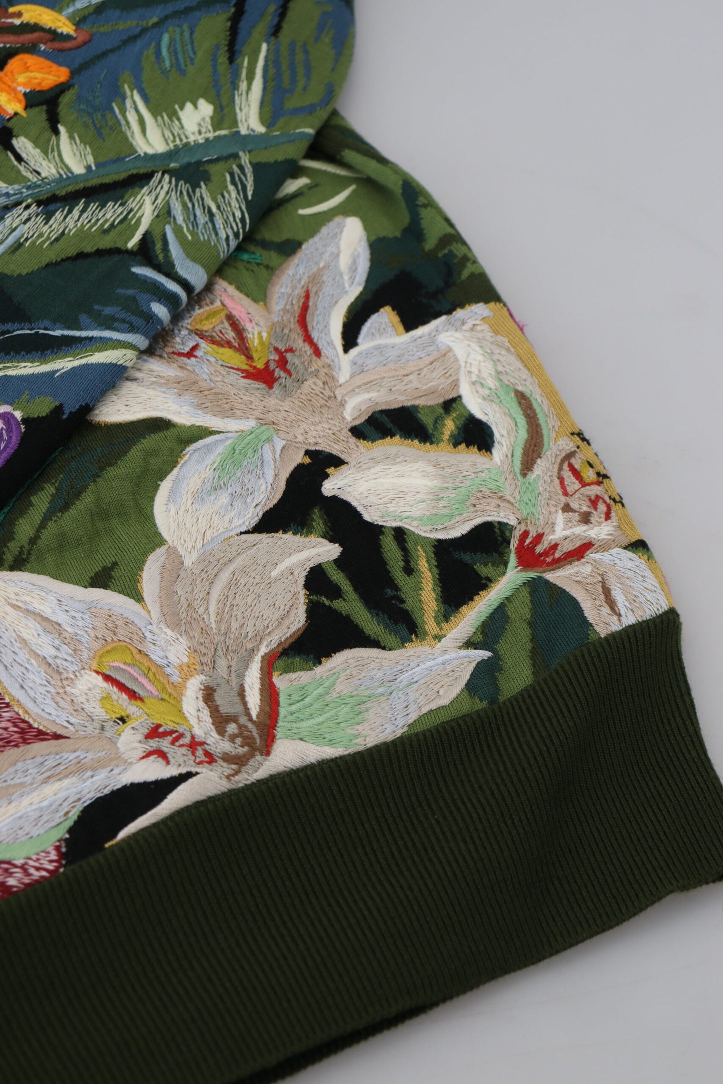 Jungle Embroidered Wool Silk Sweater