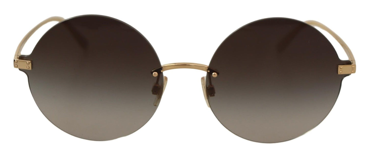 Elegant Gold-Tinted Italian Sunglasses