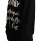 Chic Black Cashmere-Wool Crewneck Sweater