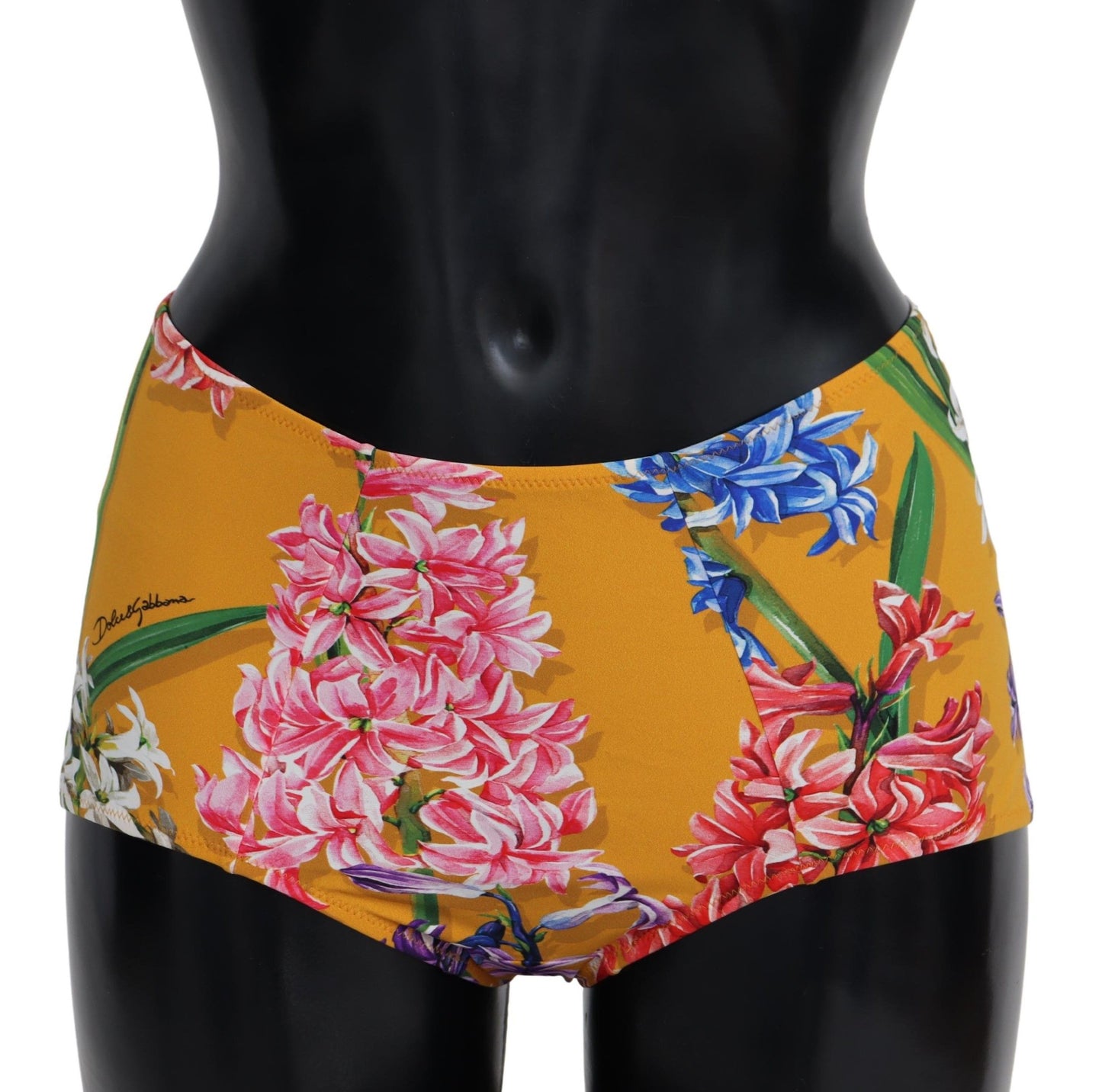 Chic Orange Floral High Waist Bikini Bottom