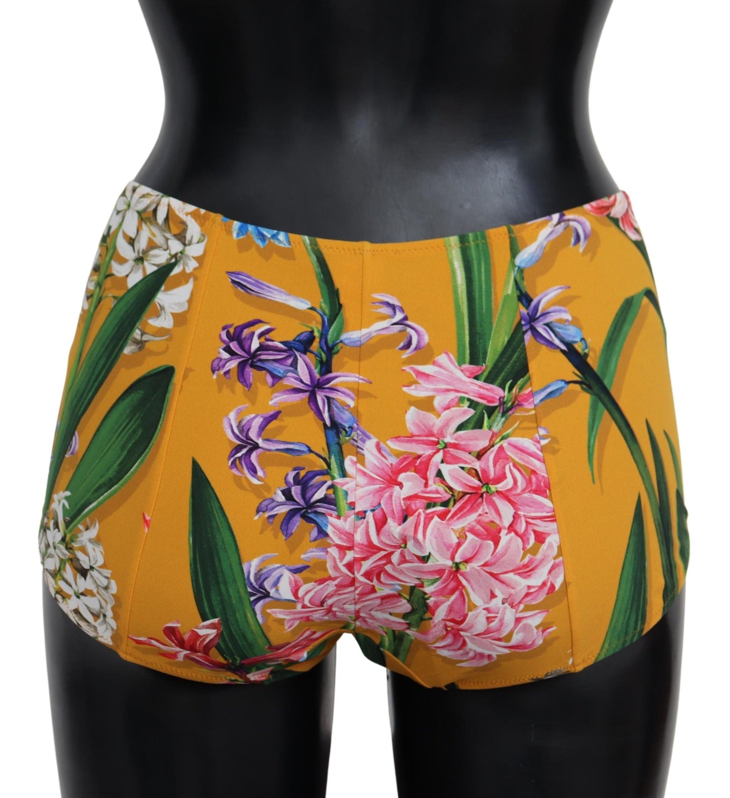 Chic Orange Floral High Waist Bikini Bottom