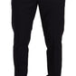 Elegant Dark Blue Three Piece Wool Blend Suit