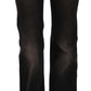 Chic Brown Washed Boot Cut Denim
