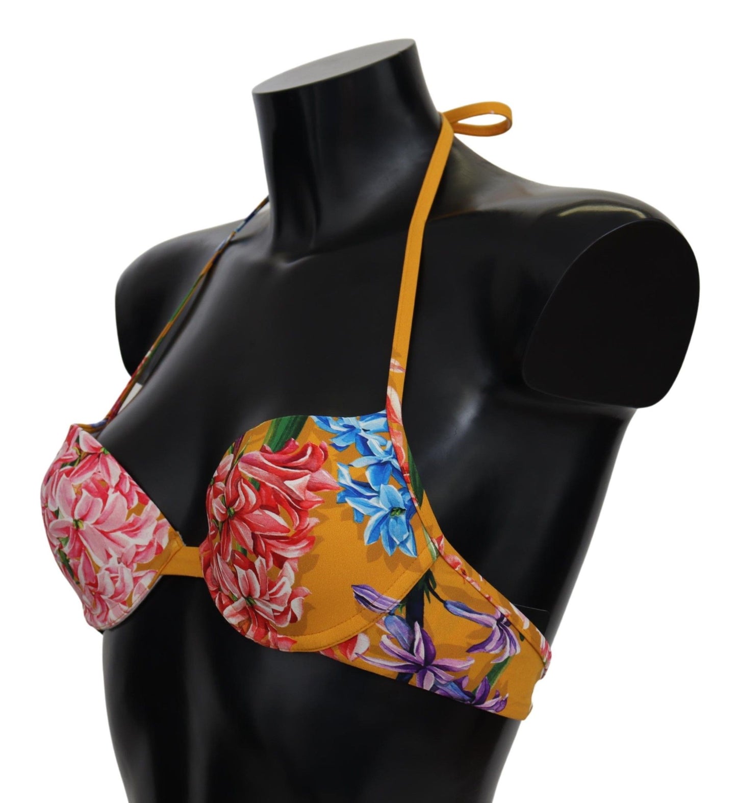 Sunny Floral Bikini Top For Elegant Beach Days