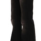 Chic Brown Washed Boot Cut Denim