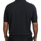 Elegant Grey Cotton Polo T-Shirt