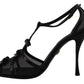 Black Stiletto High Heels Sandals Shoes