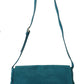 Chic Blue-Green Suede Shoulder Bag