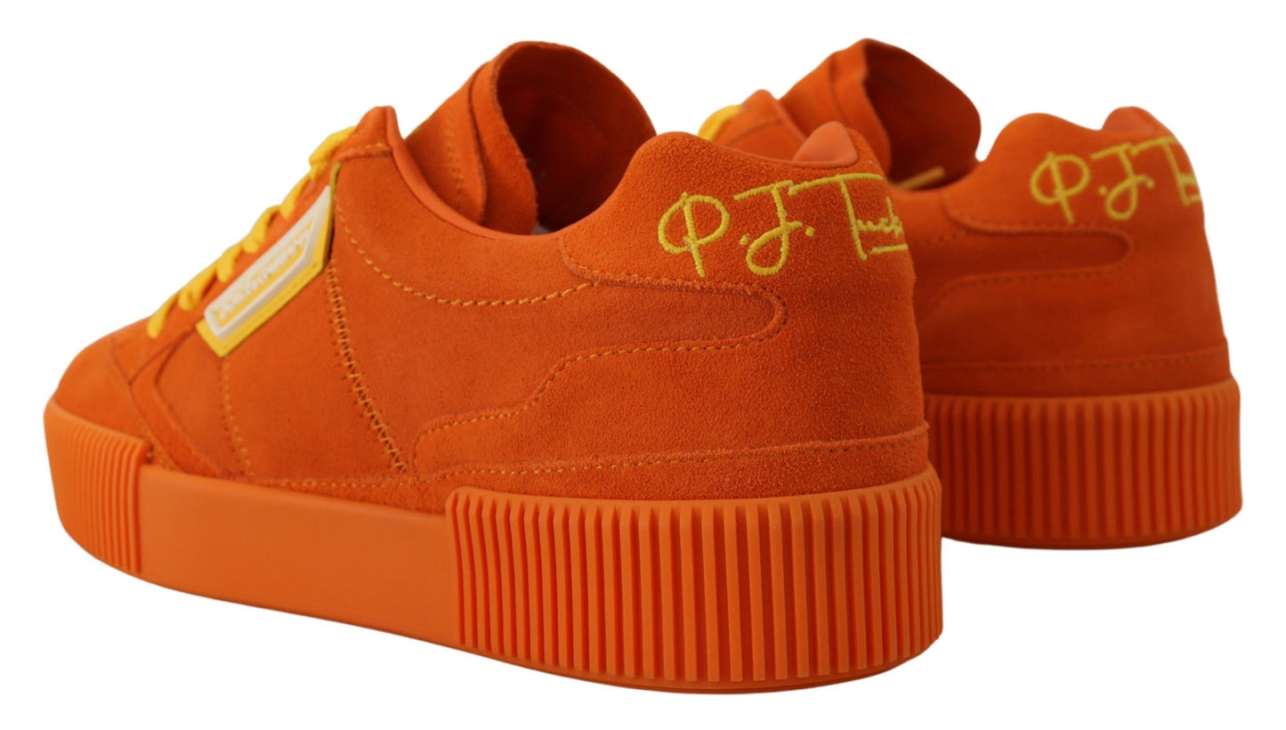 Orange Leather P.j. Tucker Sneakers Shoes