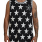Italian Designer Crew Neck Star Print Tee