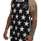 Italian Designer Crew Neck Star Print Tee