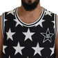 Italian Designer Crew Neck Star Print Tee