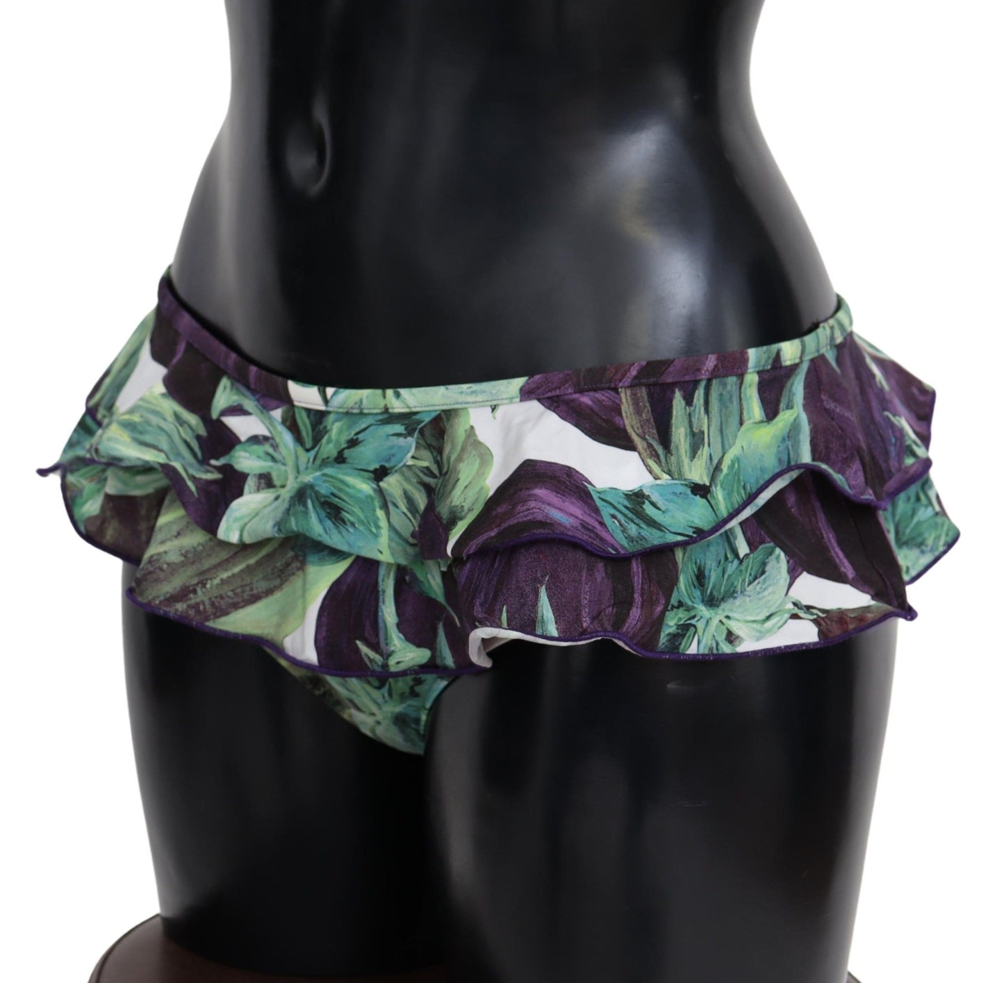 Eggplant Print Green Bikini Bottom