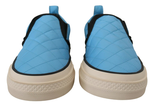 Elegant Light Blue Slip-On Sneakers