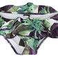 Eggplant Print Green Bikini Bottom