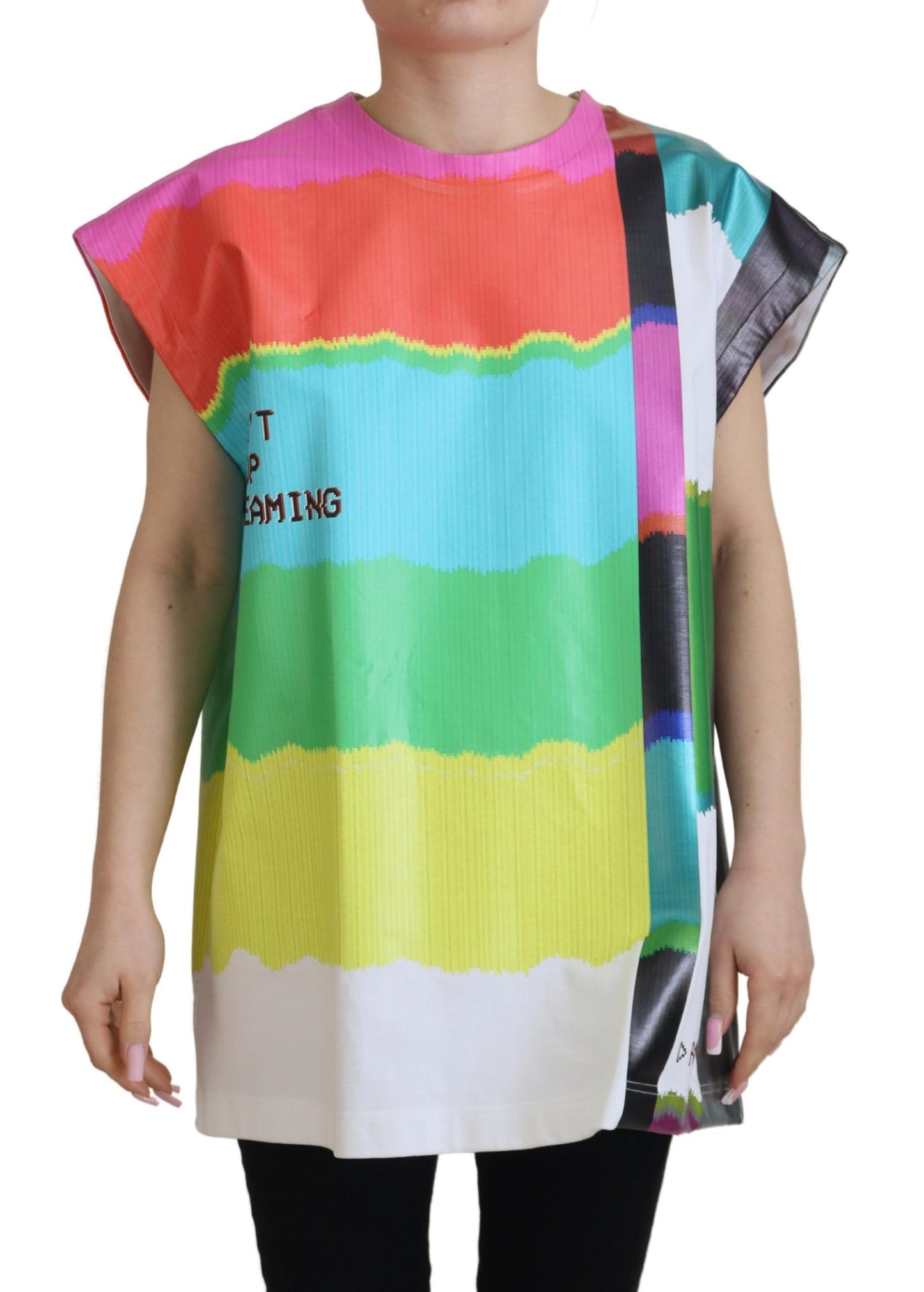 Multicolor Sleeveless Cotton Top