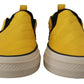 Chic Yellow Slip-On Sneakers for Women