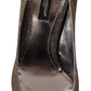 Gold Silver Fabric Heels Pumps Shoes