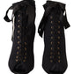 Black Stretch Short Ankle Boots Shoes
