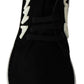 Elegant Black Leather Ankle Sneakers