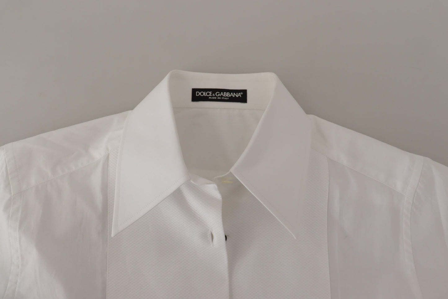 Elegant White Cotton Collared Shirt