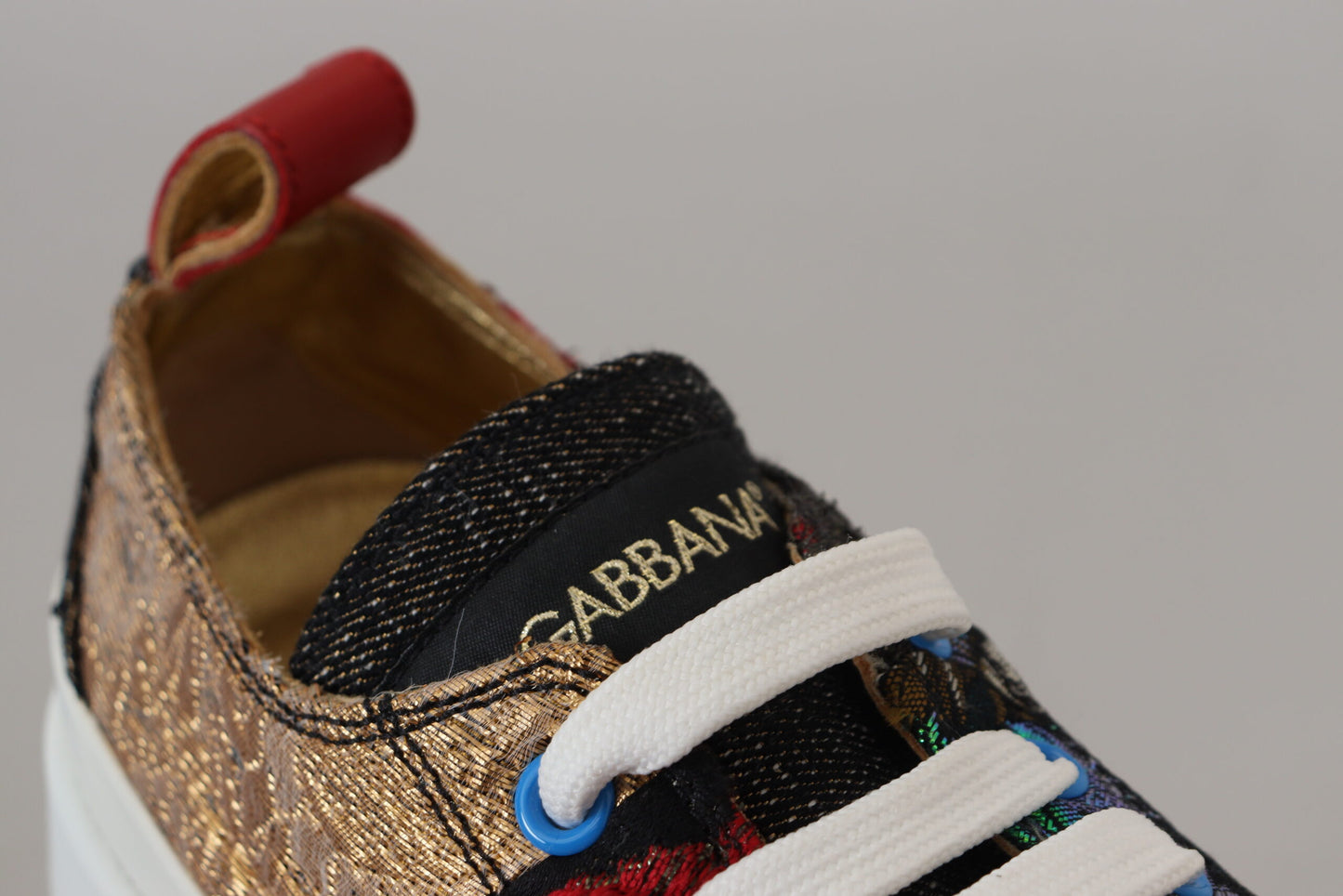 Multicolor Patchwork Lace-Up Sneakers