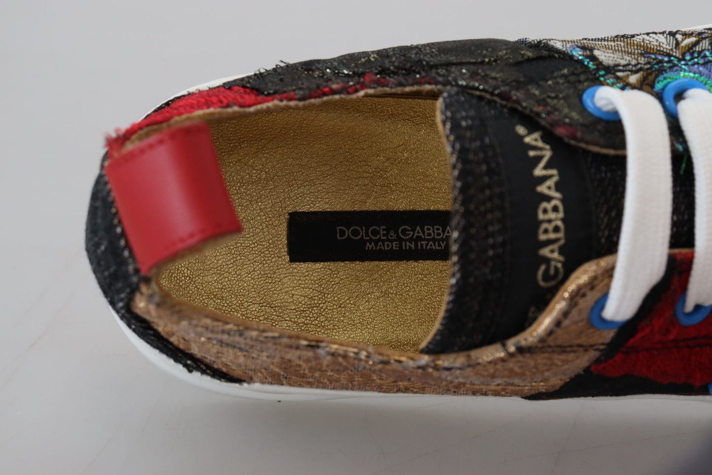 Multicolor Patchwork Lace-Up Sneakers