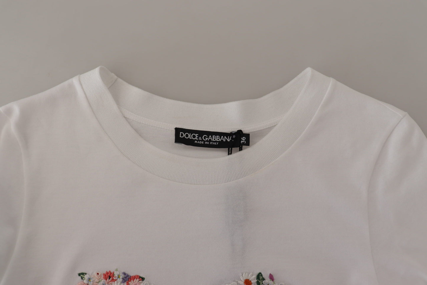 Elegant Embroidered Floral Cotton Tee