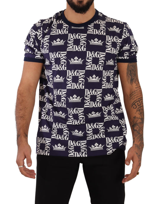 Regal Crown Print Crewneck T-Shirt