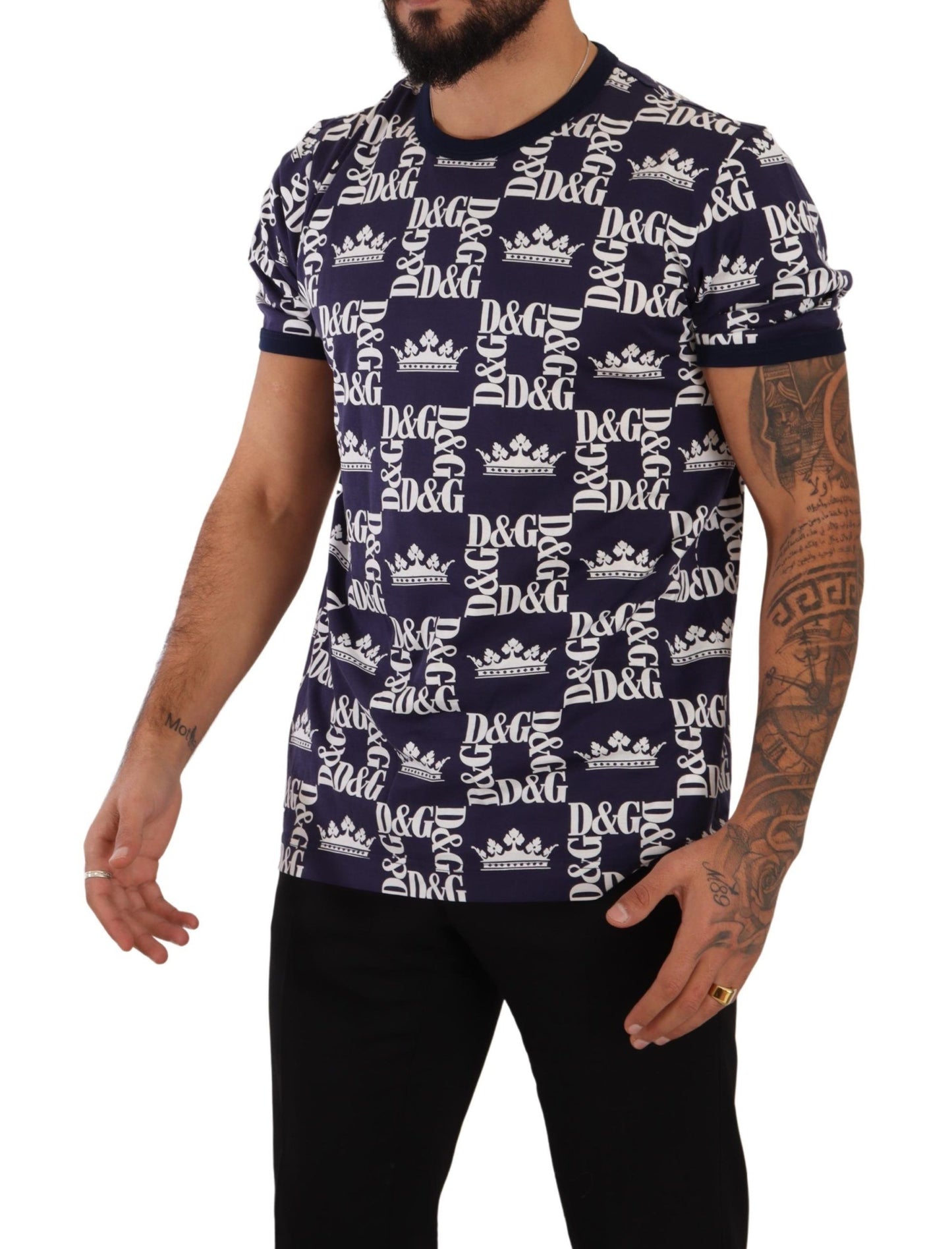 Regal Crown Print Crewneck T-Shirt