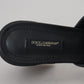 Elegant Black Leather Sandals with DG Emblem