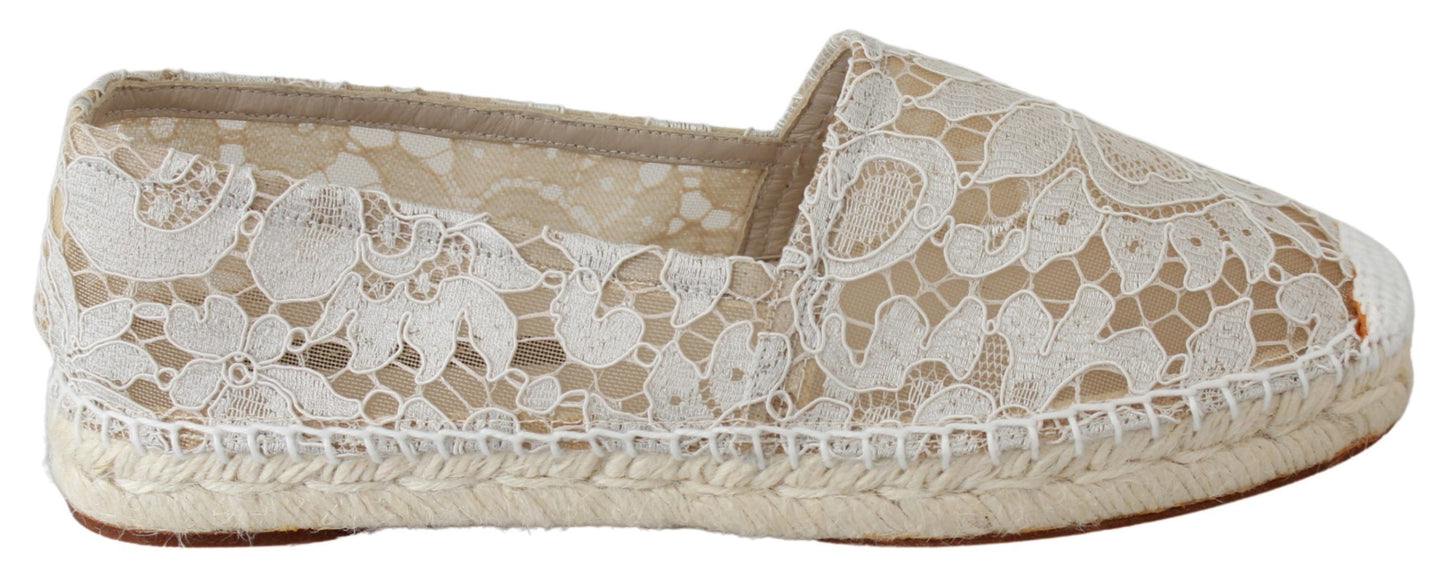 Elegant Beige Espadrilles Flat Shoes