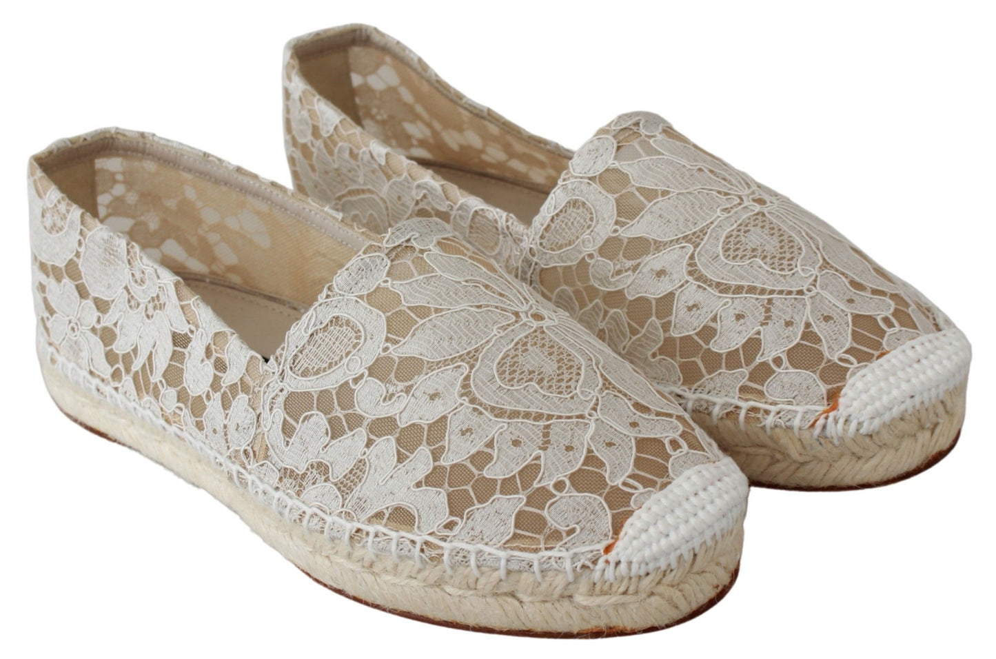 Elegant Beige Espadrilles Flat Shoes