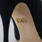 Black Socks Stretch Crystal Pumps Shoes
